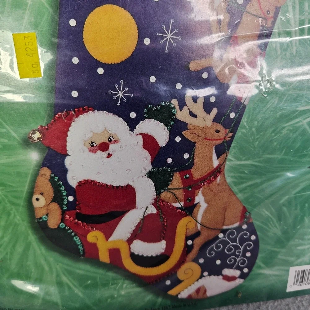 Bucilla AND TO ALL A GOOD NIGHT Felt‎ Applique Christmas 18